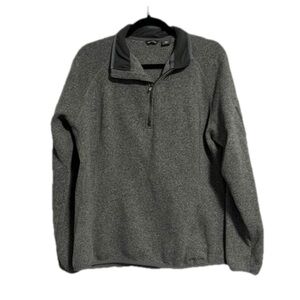 Eddie Bauer 1/4 Zip Fleece Sweater XXL Grey